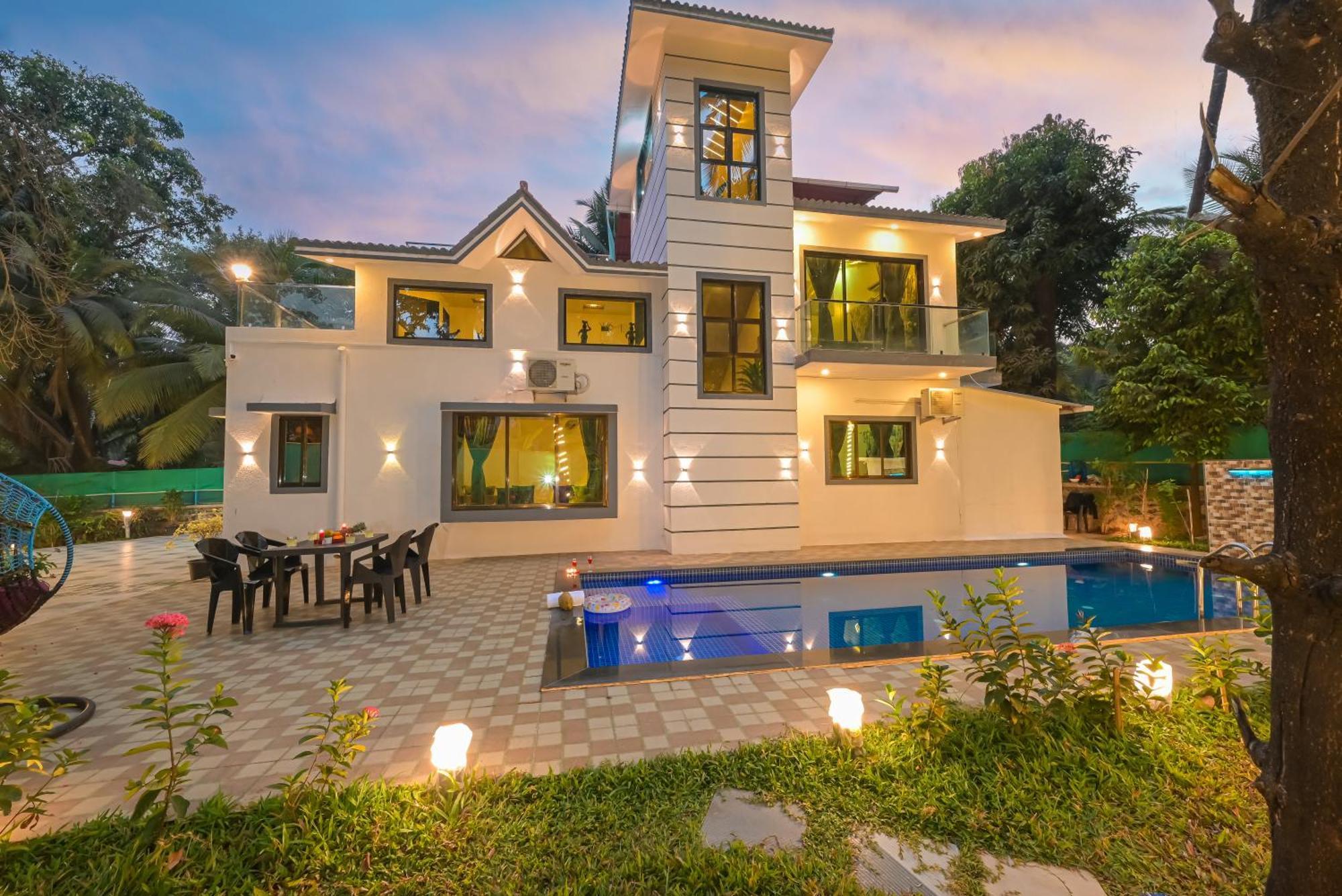 Seas The Day Luxurious 5Bhk Villa 2Min From Awas Beach With Huge Private Pool Alībāg Εξωτερικό φωτογραφία